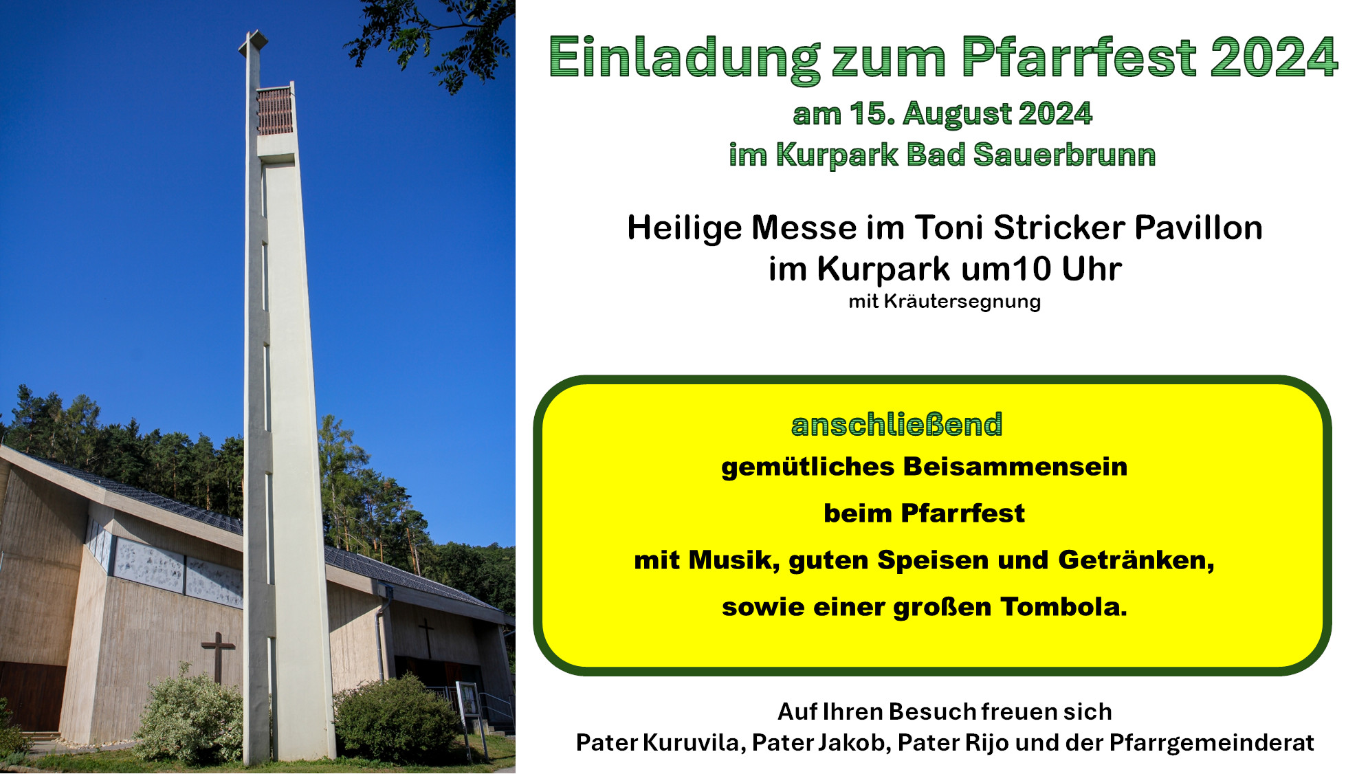 Patrozinium+Pfarrfest / hermann dittrich Einladung