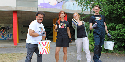 Die Vorfreude des TRANSFORM-ARTE Teams – Victor Sales, Susanne Göttlinger, Marita Demattio und Thomas Sailer auf die Kunstmesse, 8. bis 10. September, ist groß. 