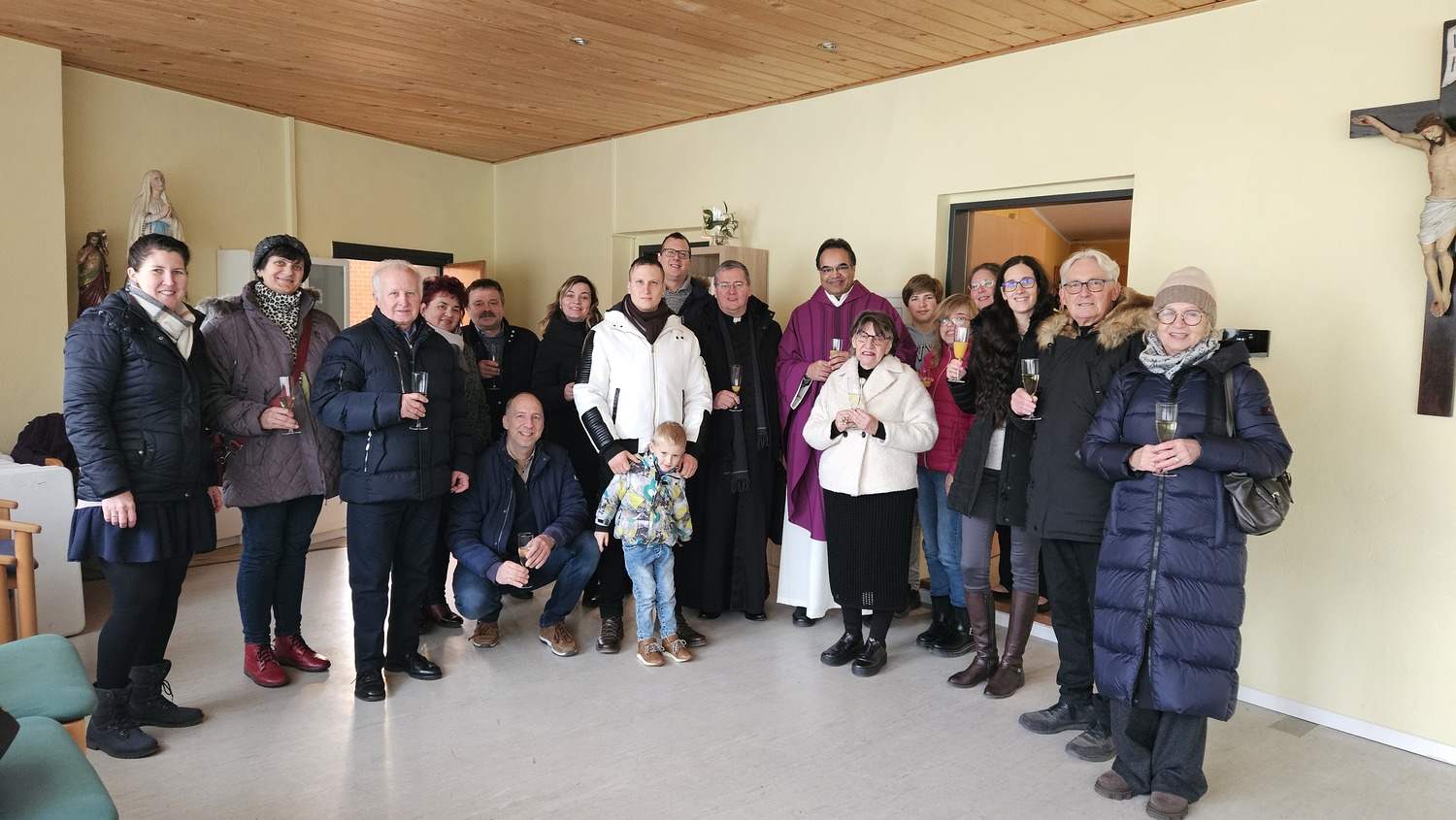 Sektempfang im Kommunikationsraum