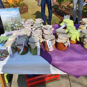 Suppe im Glas am Bauernmarkt