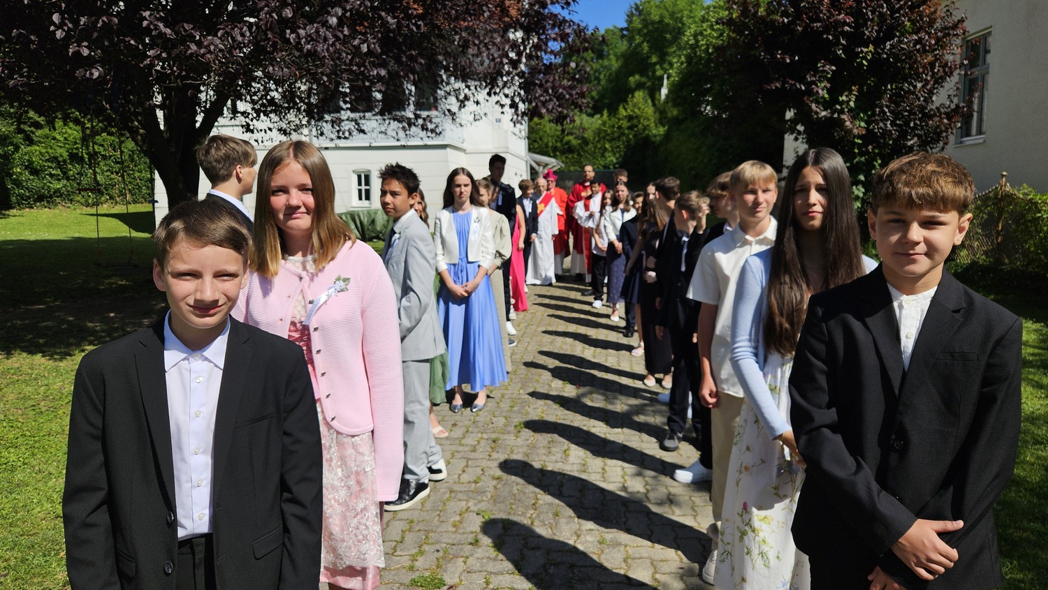 Vorbereitung zum Einzug in die Kirche