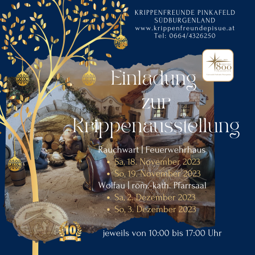 Einladung Krippenausstellung / Krippenfreunde Pinkafeld