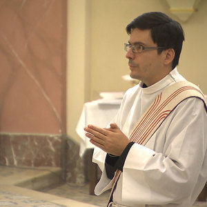  P. Matthias Gabriel kurz vor dem großen Moment  