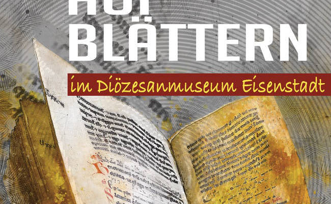 Seit 1. Juni 2022 können im Diözesanmuseum 21 historische Bücher der Franziskanerbibliothek Güssing in der Sonderausstellung 'AufBlättern' besichtigt werden.
