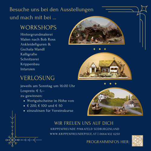 Einladung Krippenausstellung / Krippenfreunde Pinkafeld